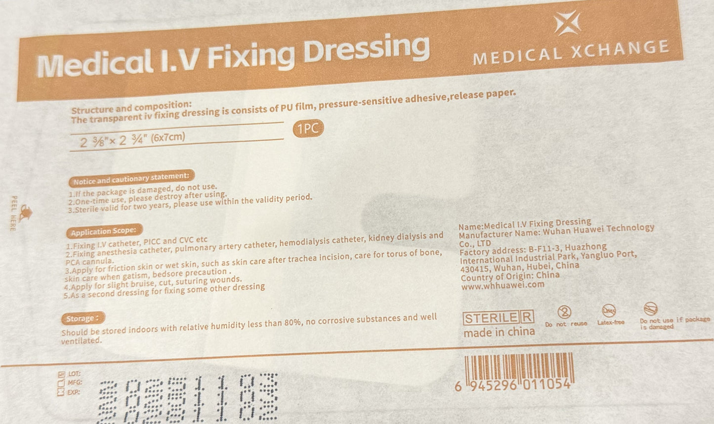 I.V. Cannula Fixing Dressing
