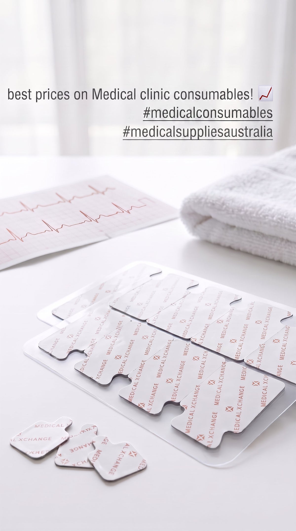 ECG Tab Electrodes - 100 electrodes