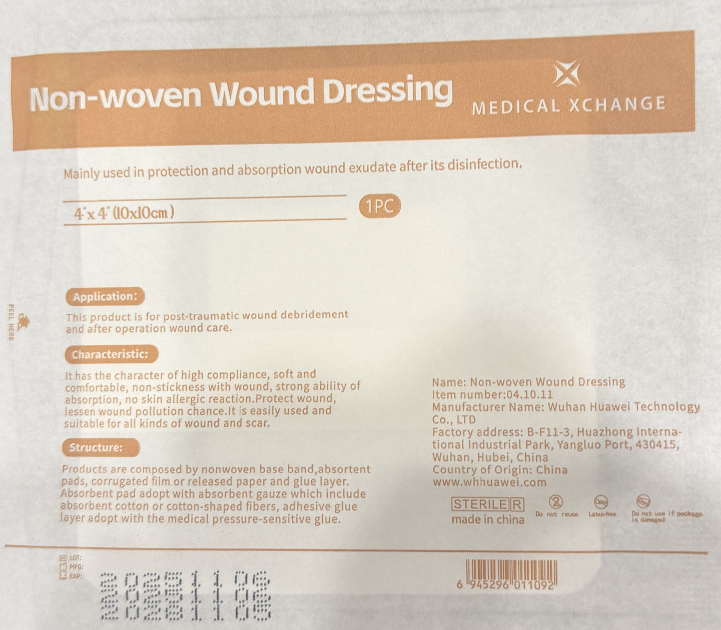Non-woven Wound Dressing 6 x 7cm