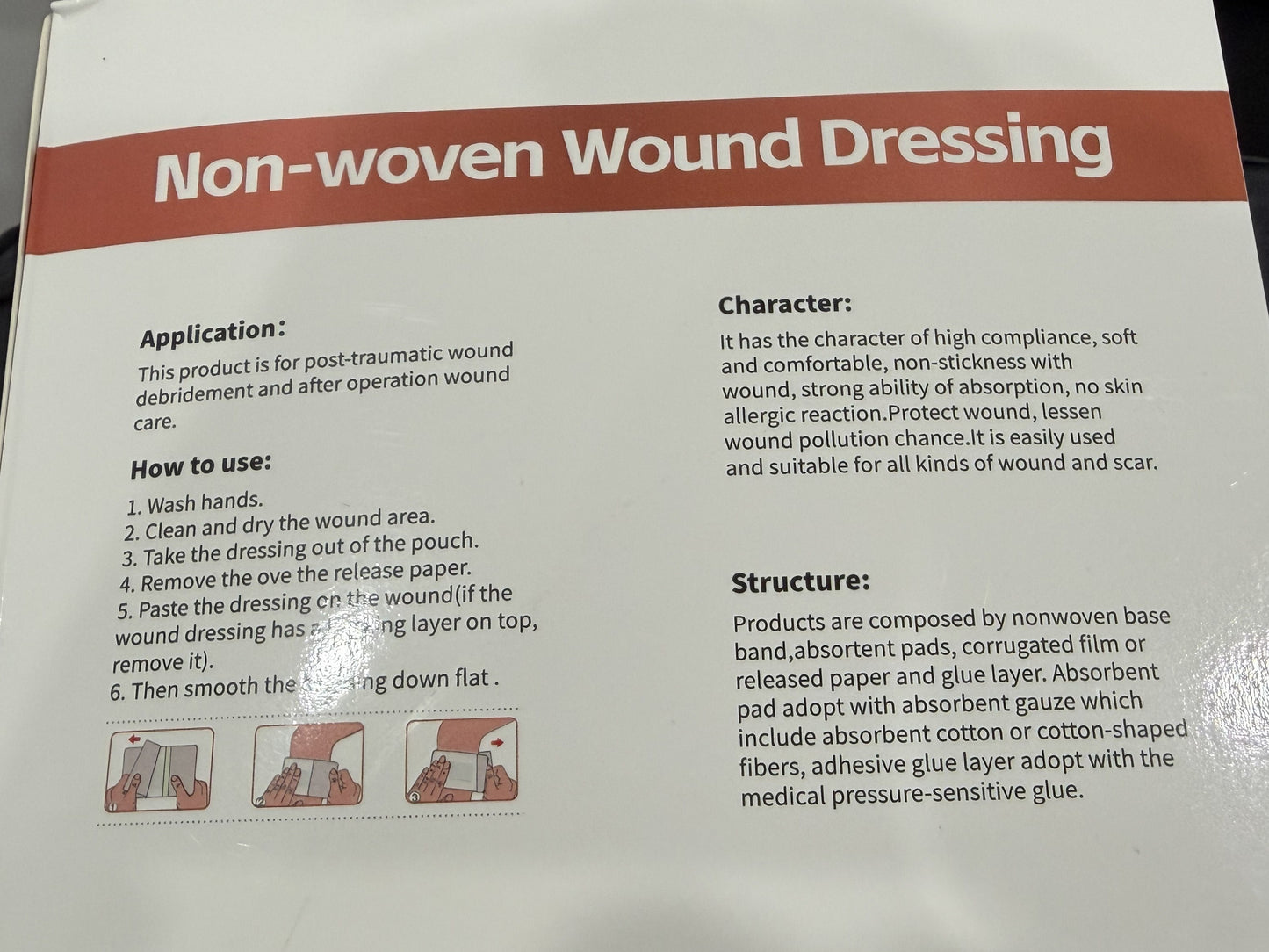 Non-woven Wound Dressing 10x10cm