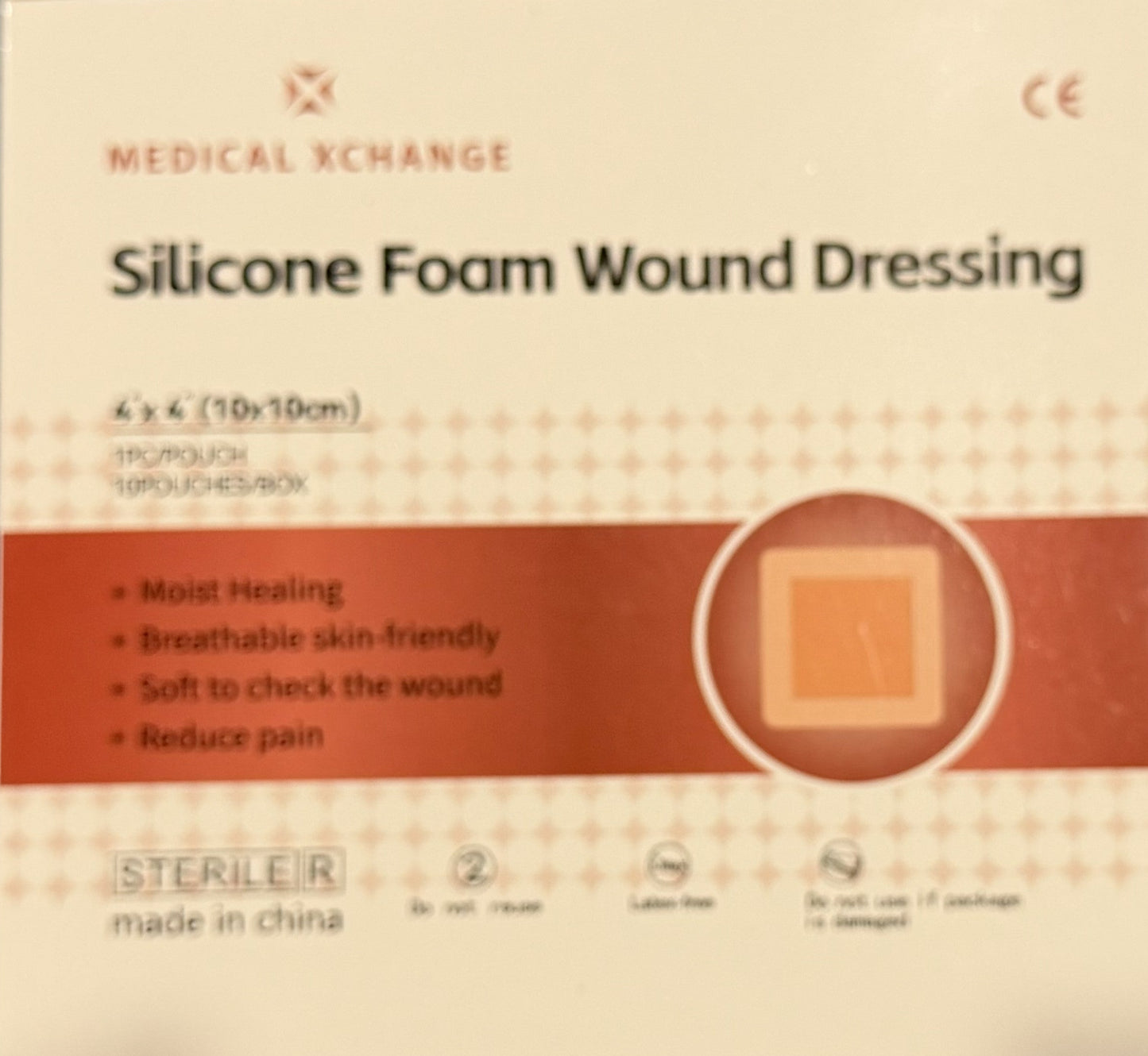 Silicon foam Dressing with border